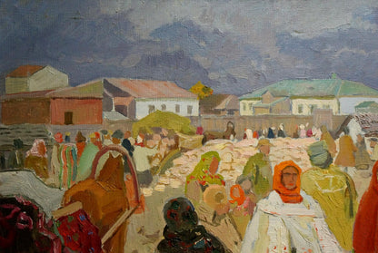 Vibrant oil painting On the market by Yuzefovich Natalia Vladimirovna