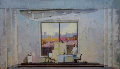 Pastel painting At the doctor’s by Deineka Alexander Alexandrovich