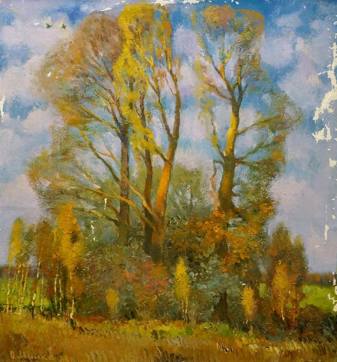 Oil painting of autumn trees by Minka Alexander Fedorovich
