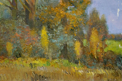Oil painting of autumn trees by Minka Alexander Fedorovich