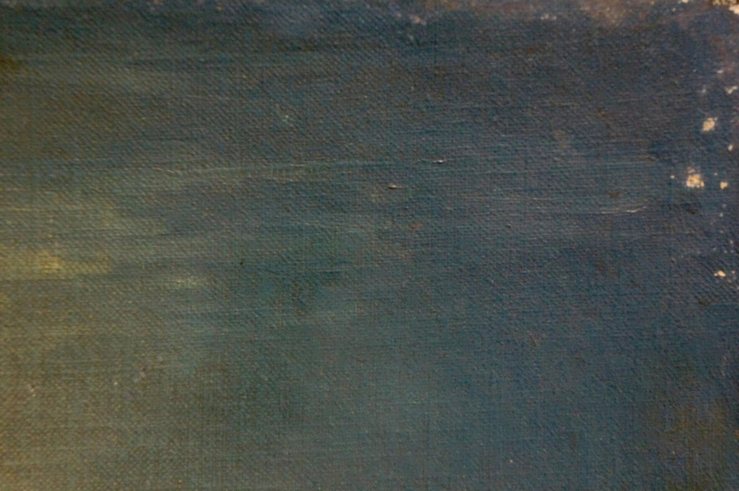 Oil painting Night sea by unknown artist on dark textured canvas
