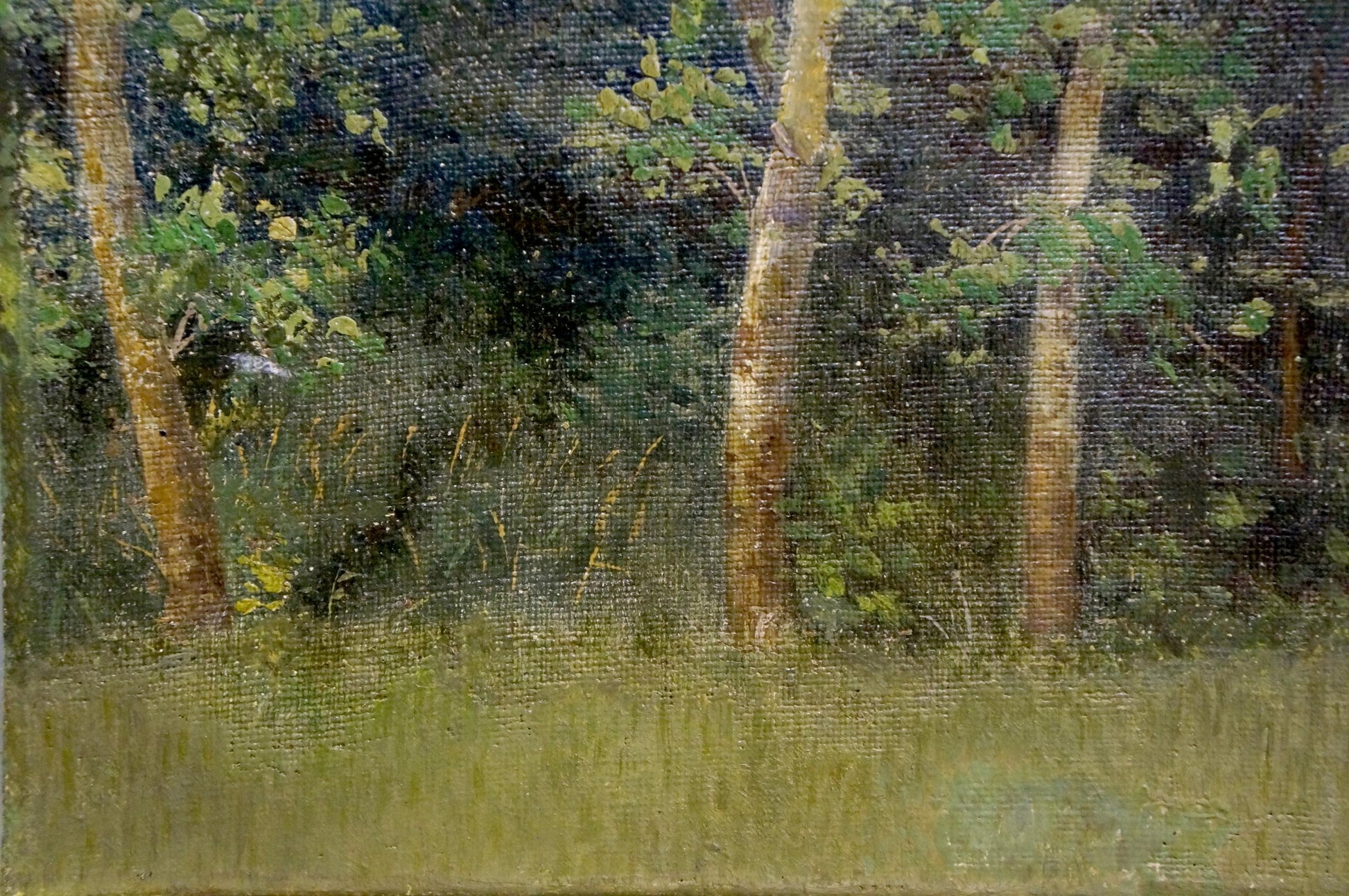 Oil painting of forest landscape by Efim Efimovich Volkov