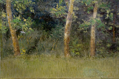 Oil painting of forest landscape by Efim Efimovich Volkov