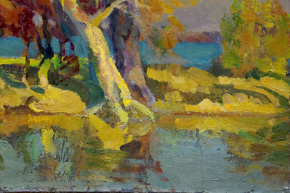 Vibrant impressionist oil painting Gold autumn by Minka Alexander Fedorovich