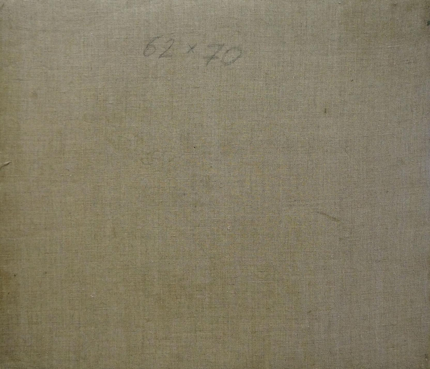 Back of Oil painting Gold autumn Minka Alexander Fedorovich, beige linen canvas with 62 x 70 inches pencil dimensions