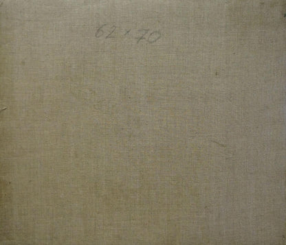 Back of Oil painting Gold autumn Minka Alexander Fedorovich, beige linen canvas with 62 x 70 inches pencil dimensions