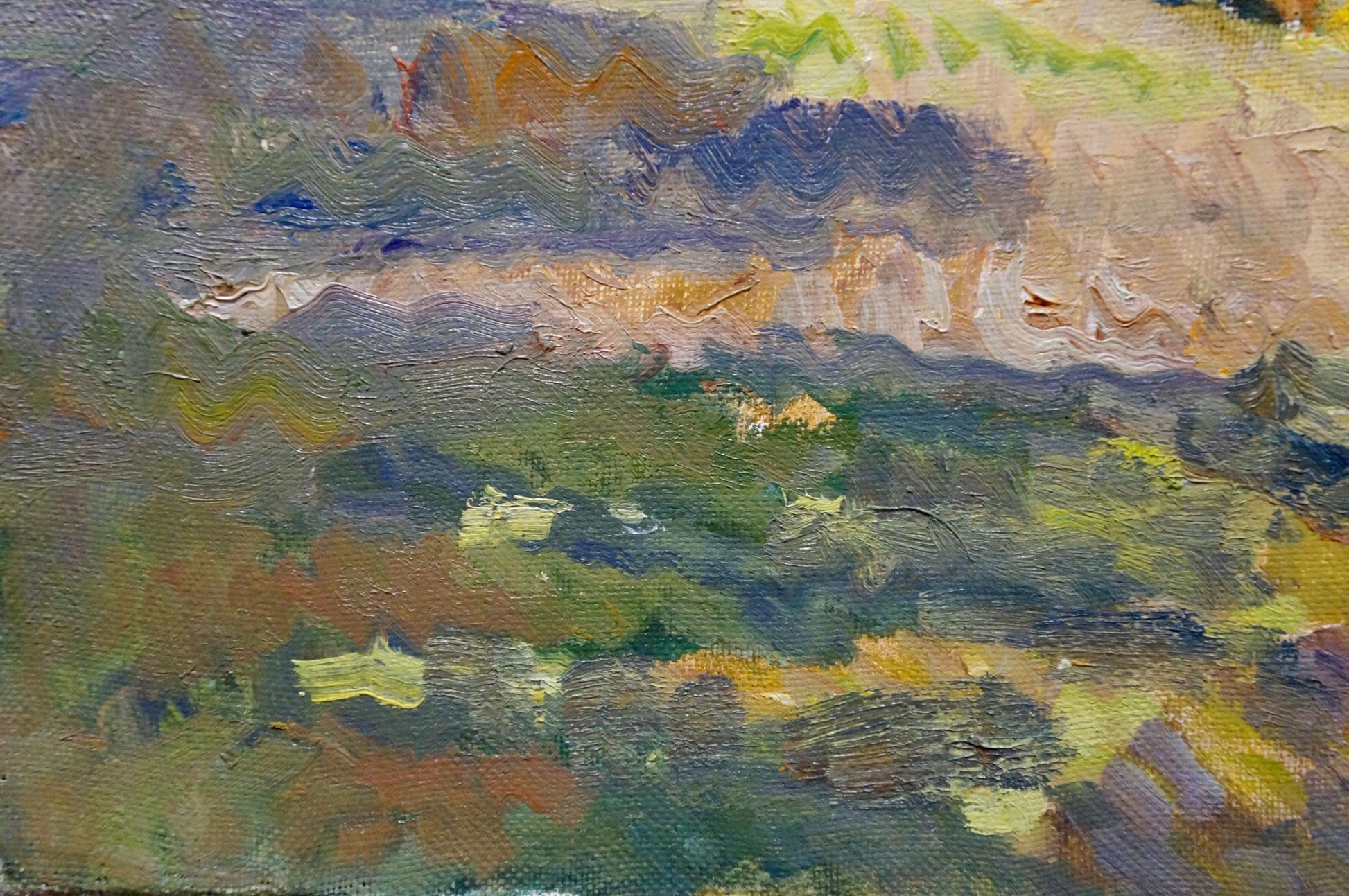 Oil painting After the Rain by Minka Alexander Fedorovich, abstract textured landscape