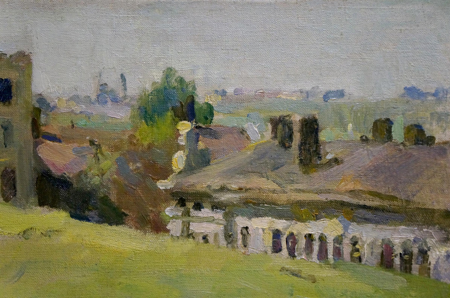 Impressionistic oil painting of Bozhiy village by Mikhail Mikhailovich