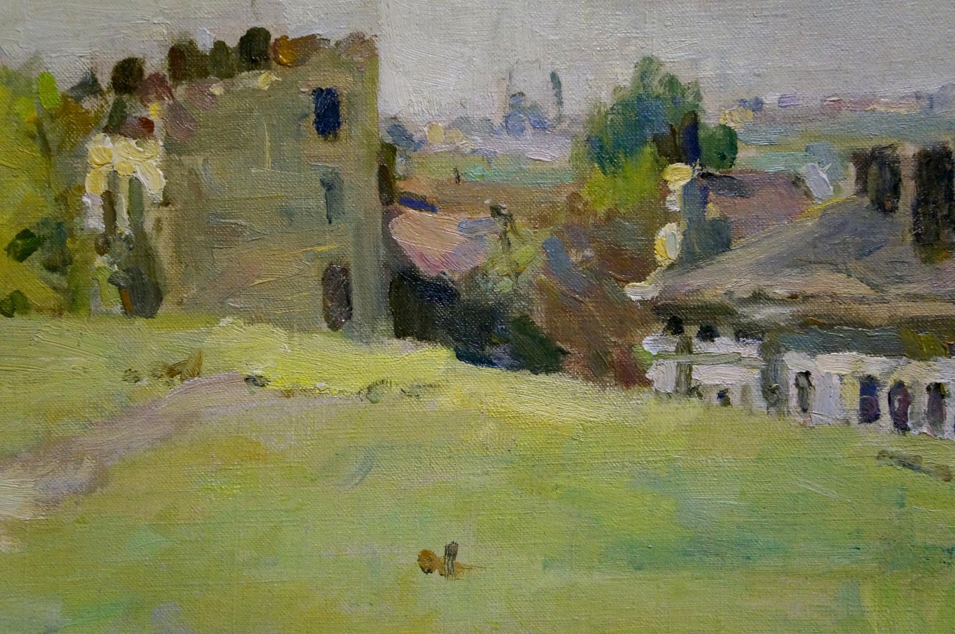 Impressionistic oil painting of Bozhiy village by Mikhail Mikhailovich