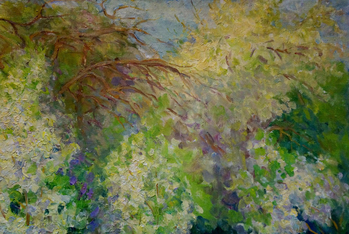 Vibrant impressionist oil painting The garden has blossomed by Galkun Tatiana Dmitrievna