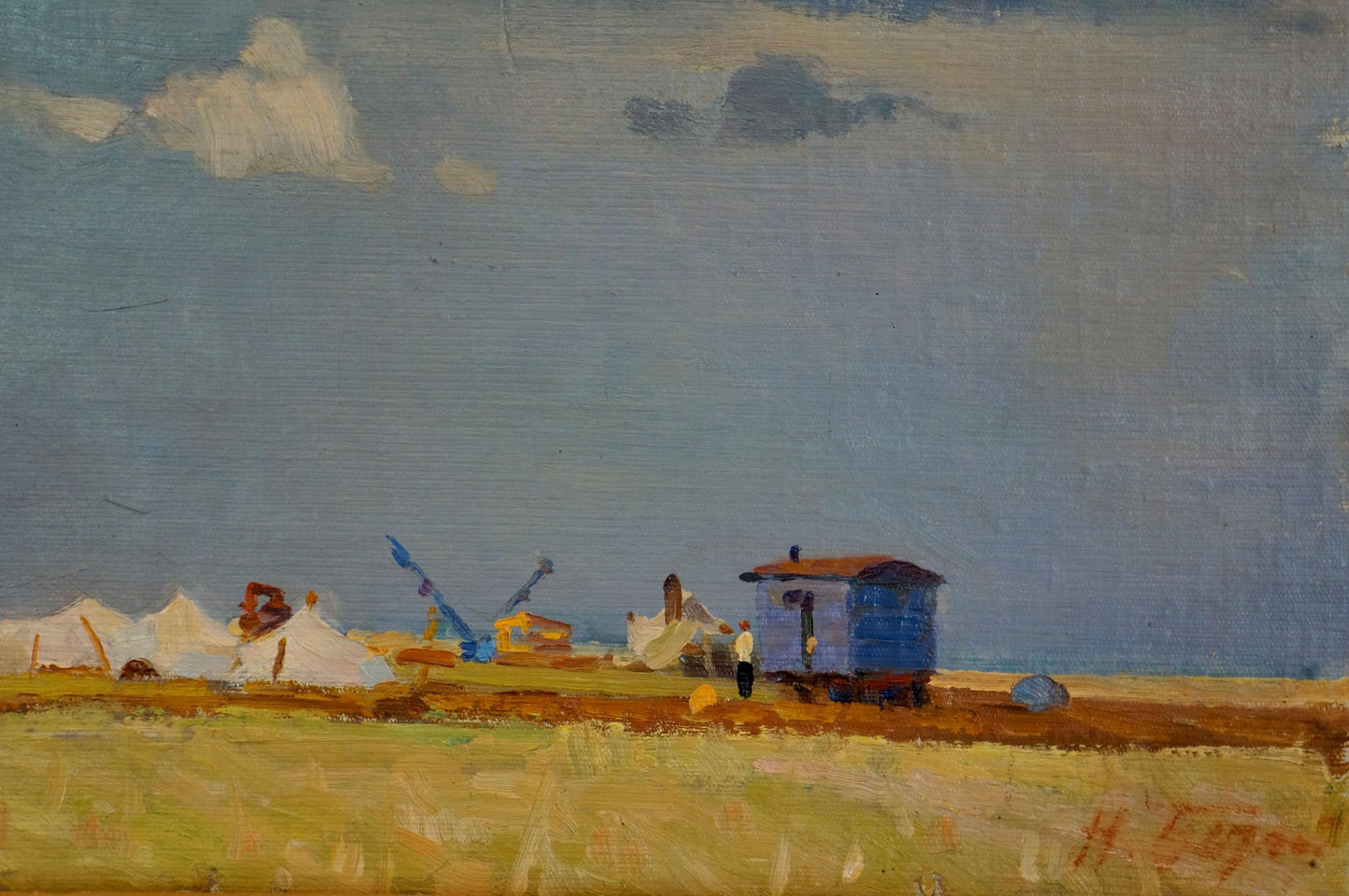Oil painting Agricultural scene painted by Nikolay Fedorovich Bortnikov