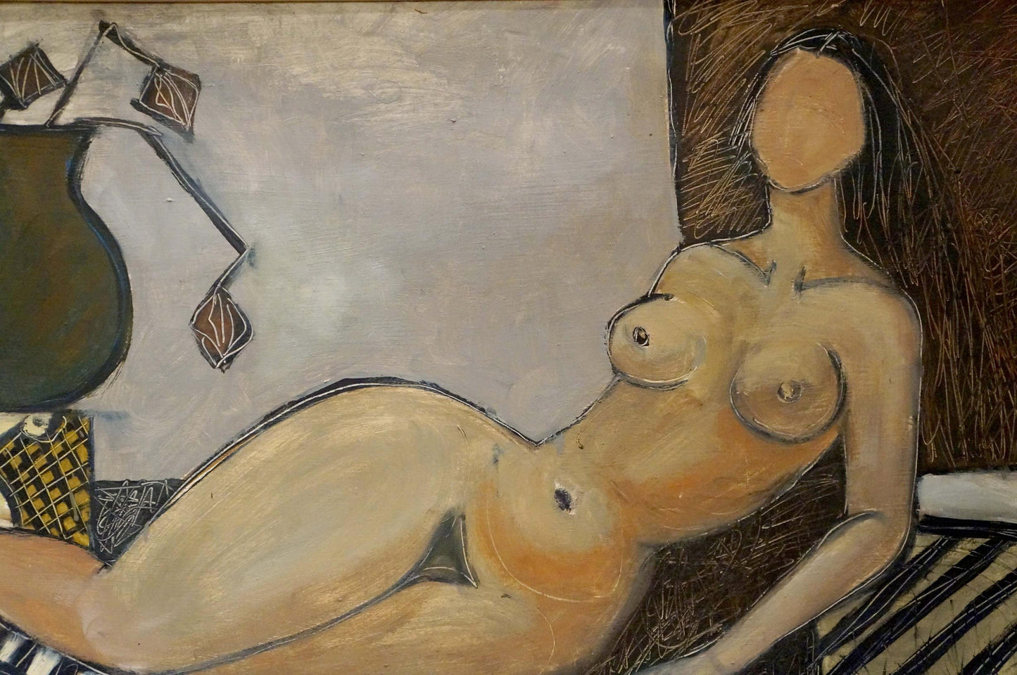 Stylized figure portrait of female figure by Latvian artist Reemtsma