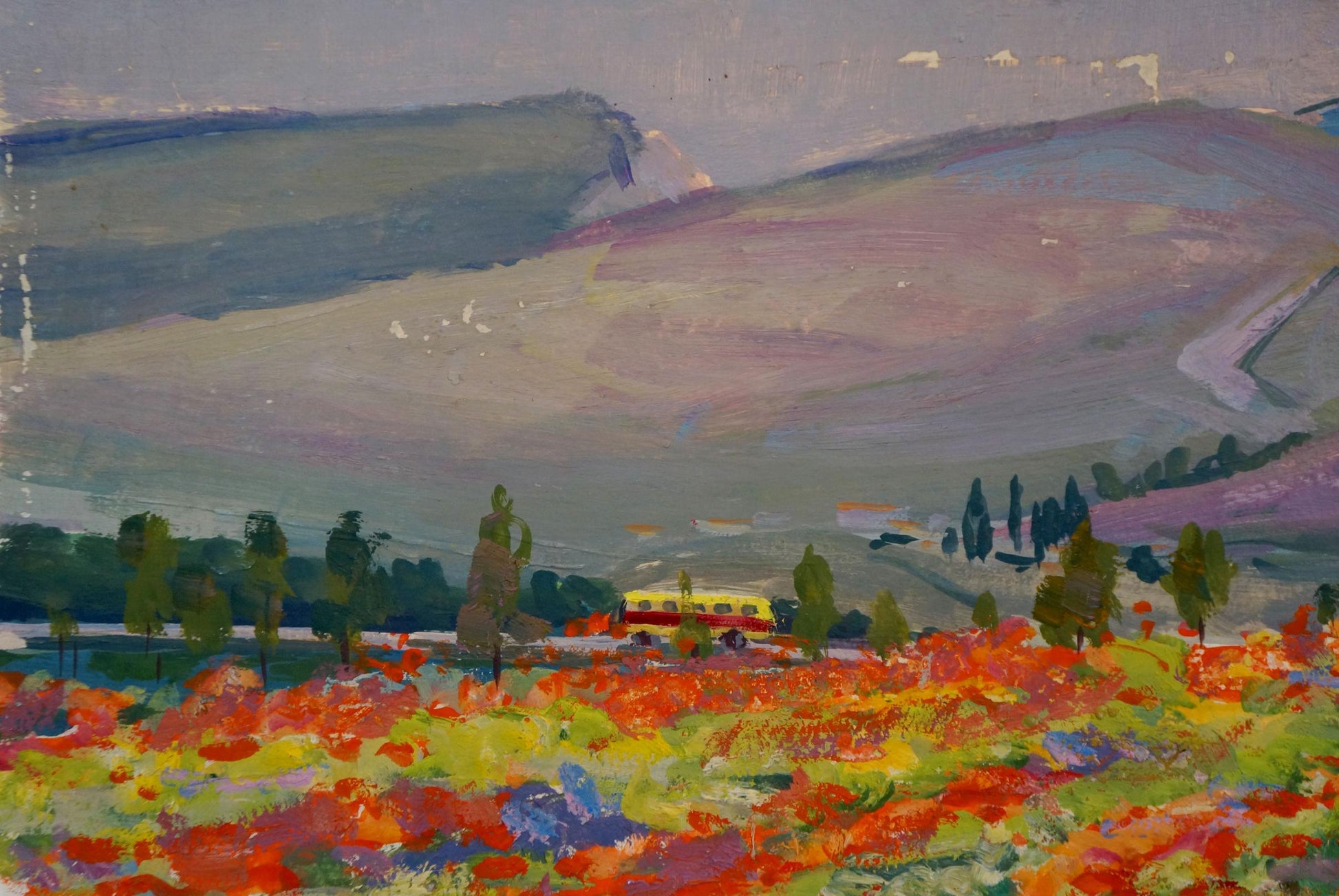 Oil painting of poppy field by Miroshnichenko Pavel Petrovich