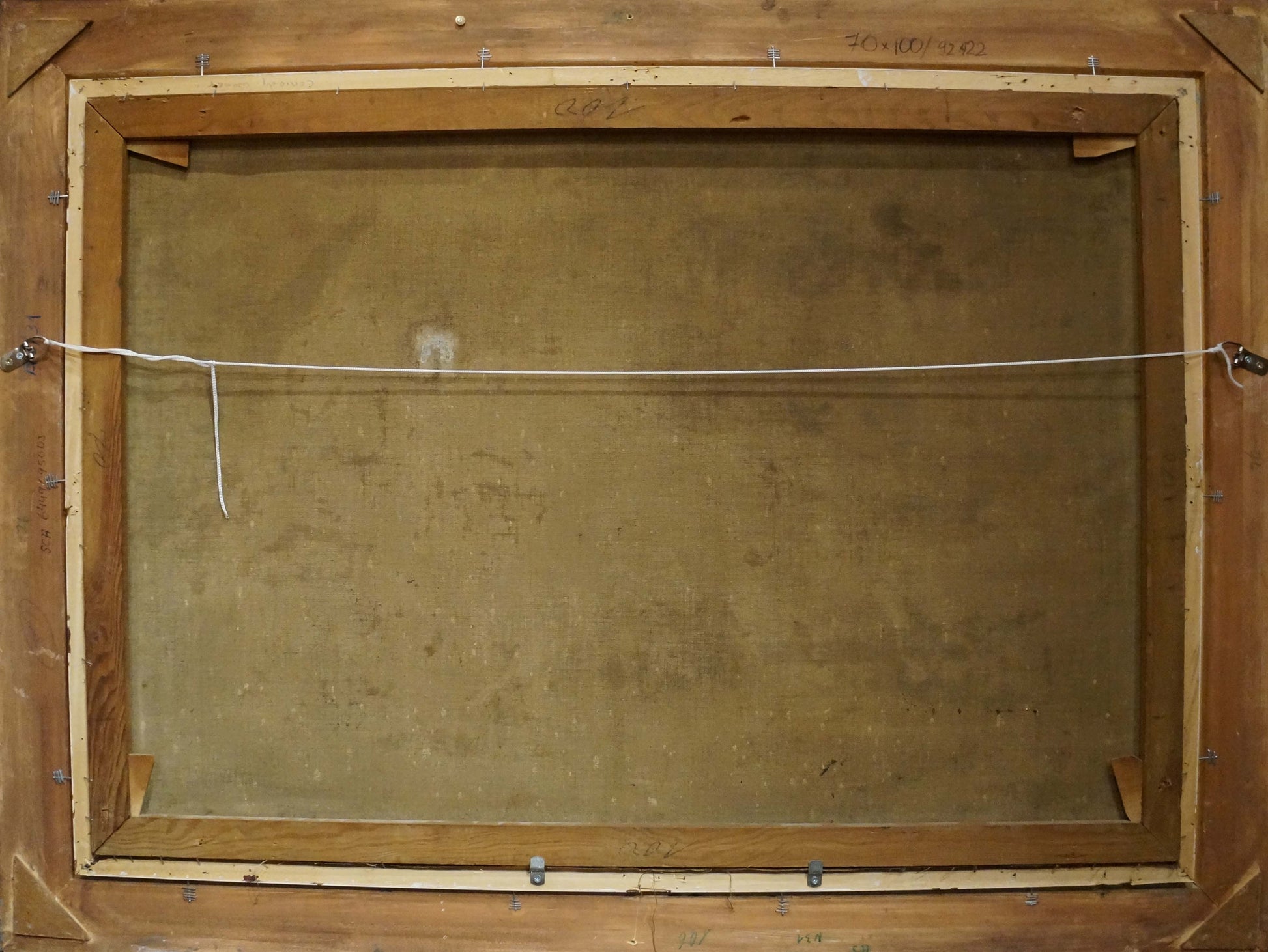 Back of Horse Running oil painting canvas with stretcher bars and hardware