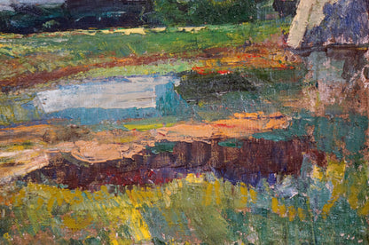 Vibrant oil painting Before the Rain by Sevastyanov Viktor Grigorievich