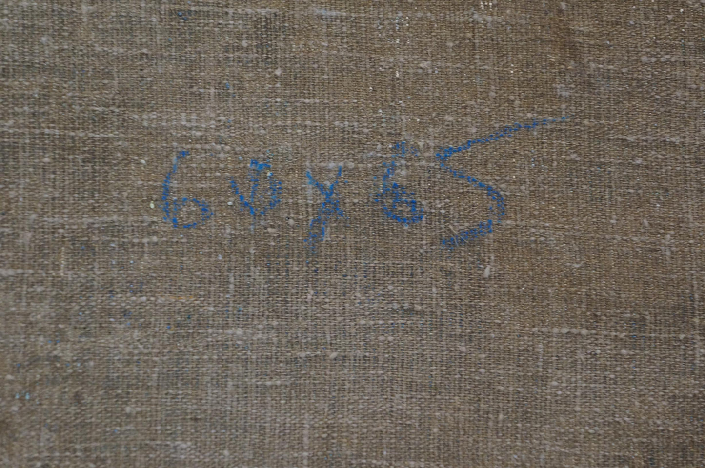 Blue ink handwriting on back of Sevastyanov Viktor Grigorievich oil painting
