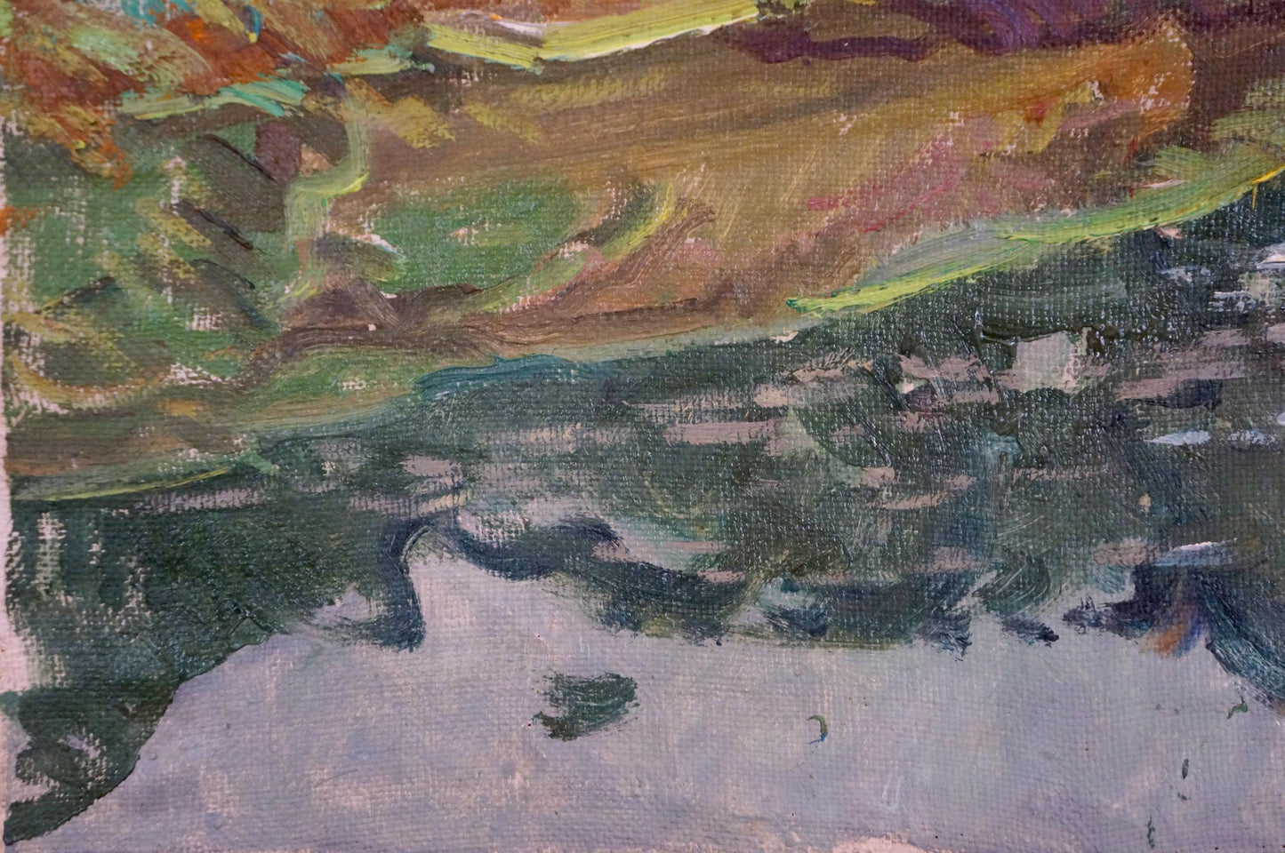 Oil painting Pond near the forest by Sevastyanov Viktor Grigorievich