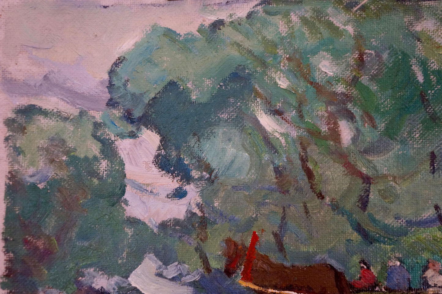 Oil painting Pond near the forest by Sevastyanov Viktor Grigorievich