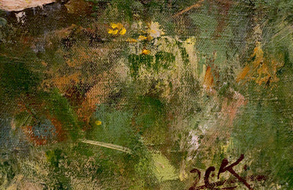 Oil painting Portrait of a girl Grandson of Kuindzhi Y.V. textured impasto canvas