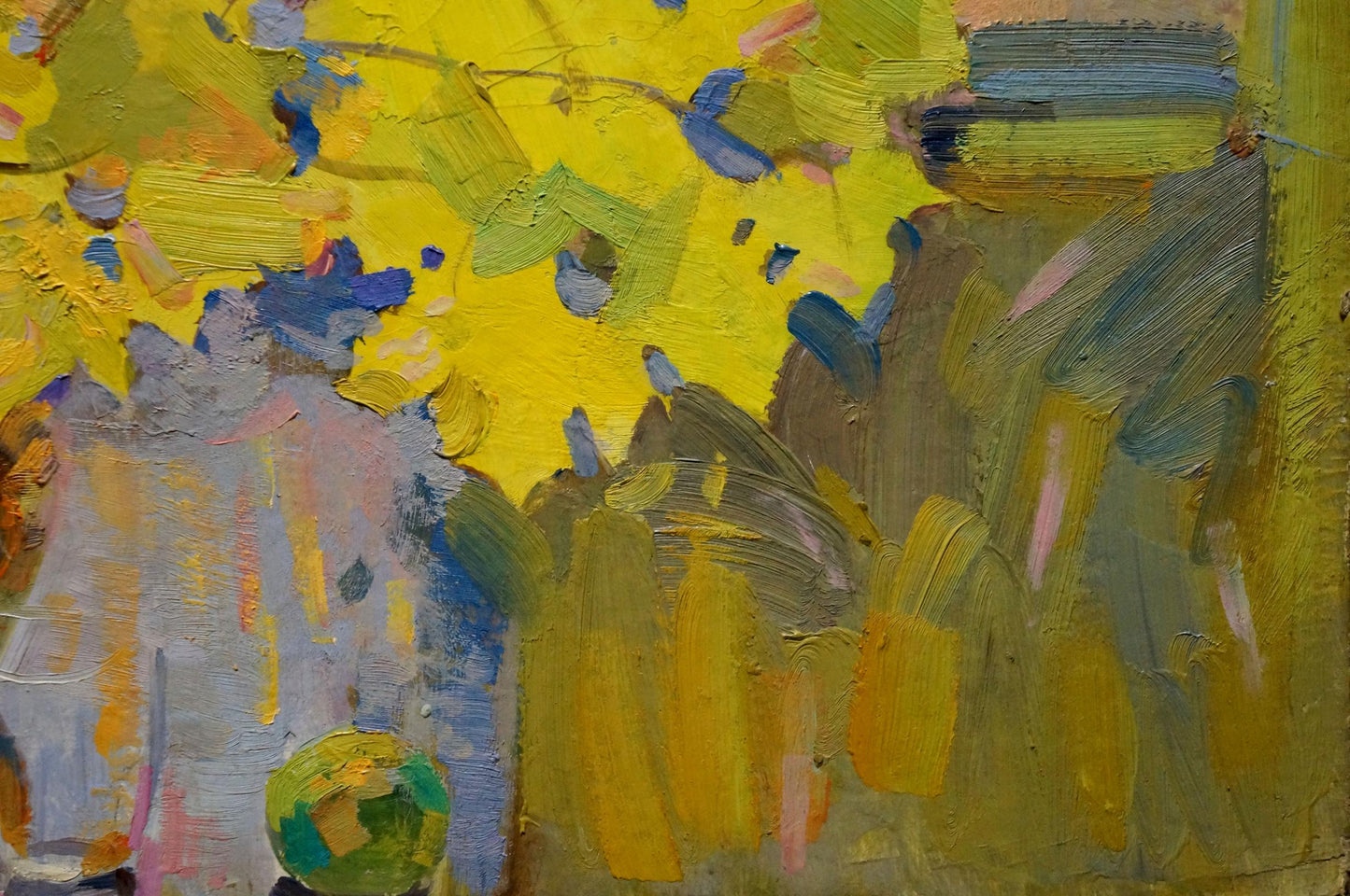 Vibrant autumn flowers oil painting by Kolesnik Boris Afanasevich