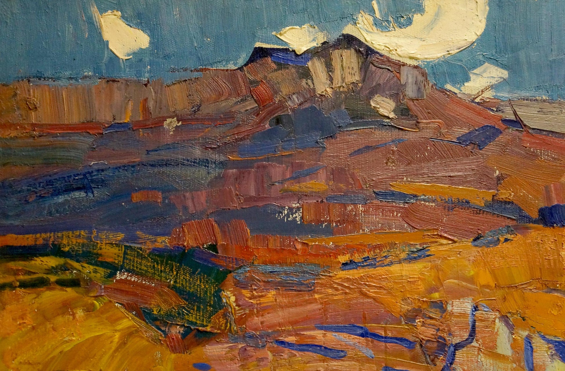 Oil painting of rugged canyon by Stremsky Alexander Ivanovich