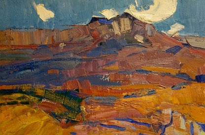 Oil painting of rugged canyon by Stremsky Alexander Ivanovich