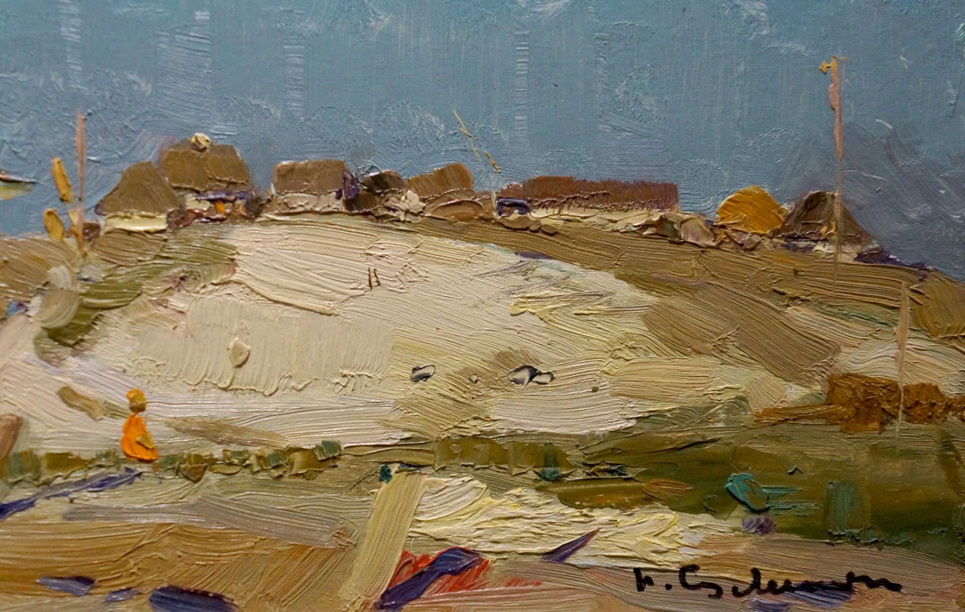 Sulimenko Petr Stepanovich oil painting of rustic village landscape