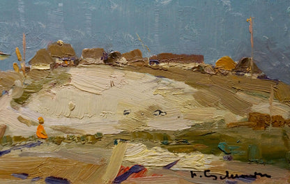 Sulimenko Petr Stepanovich oil painting of rustic village landscape