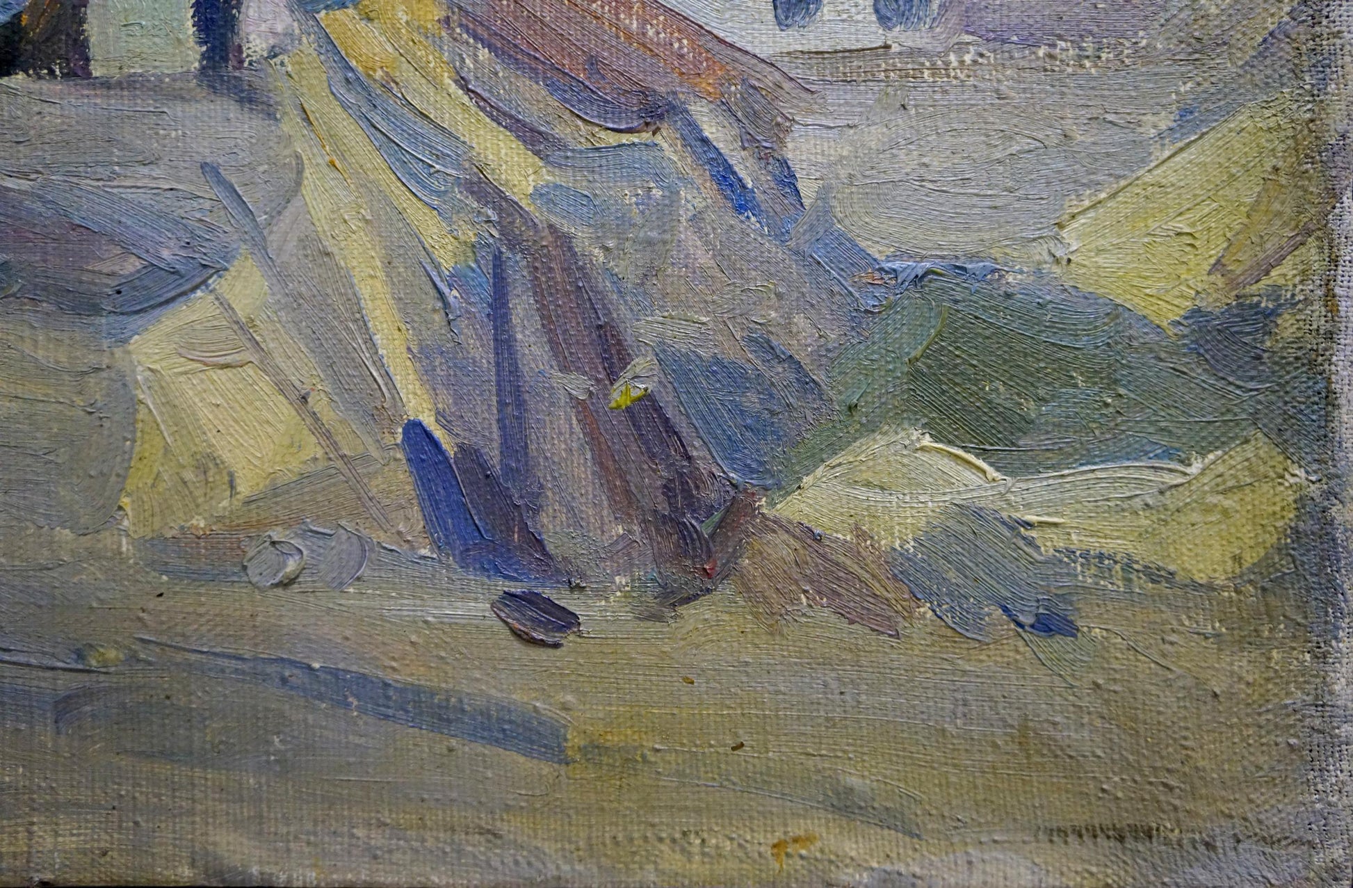 Textured oil painting of Sailors in the port by Malyarenko Igor Alekseevich