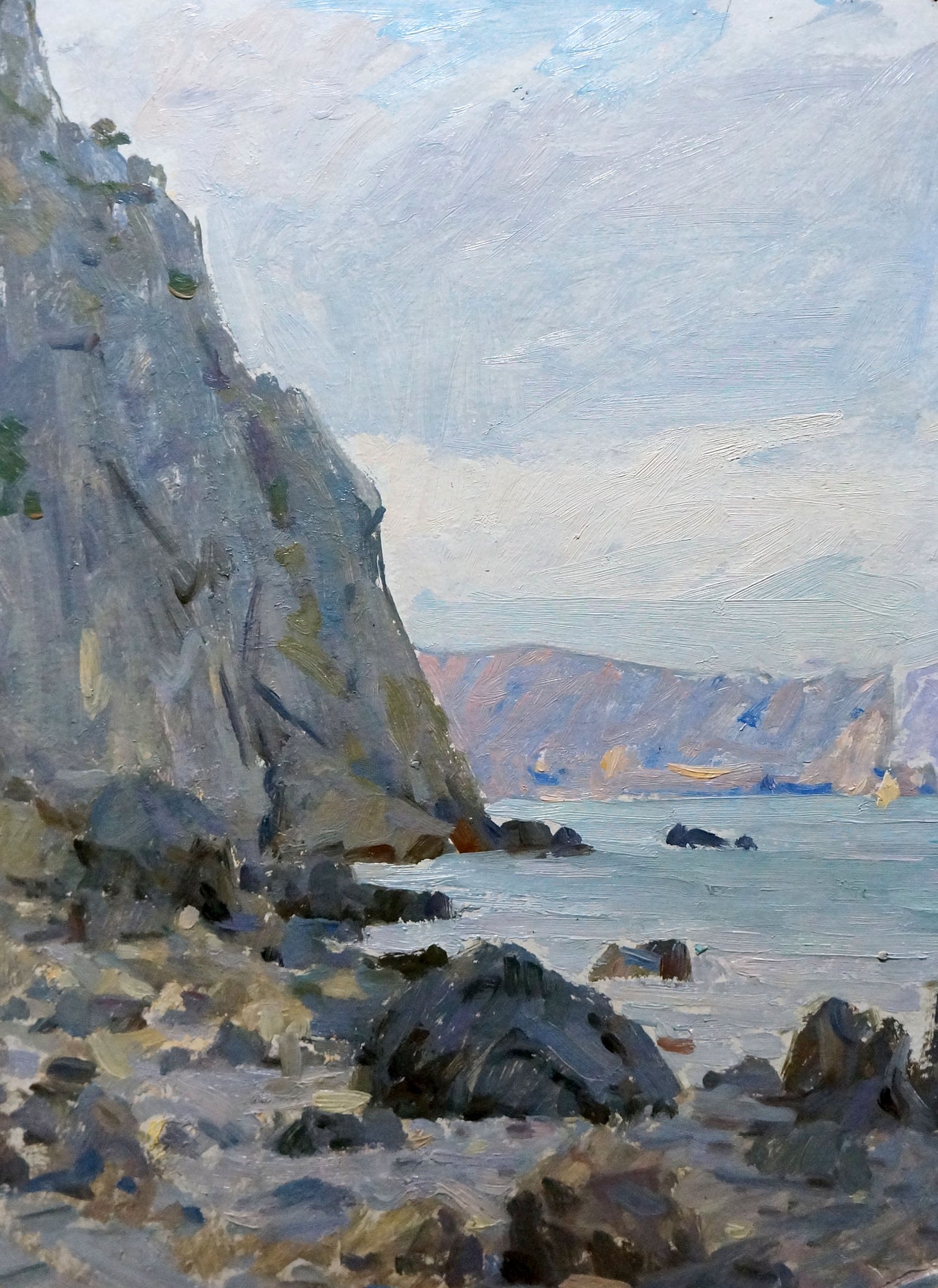 Oil painting of rocky coast by Bakaev Sergey Ivanovich