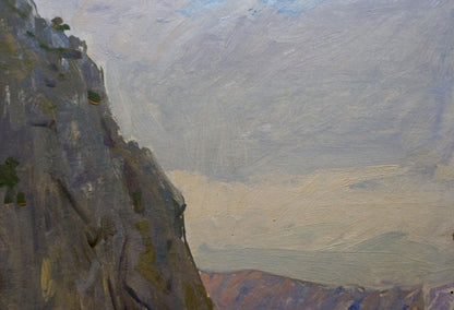 Oil painting of rocky coast by Bakaev Sergey Ivanovich