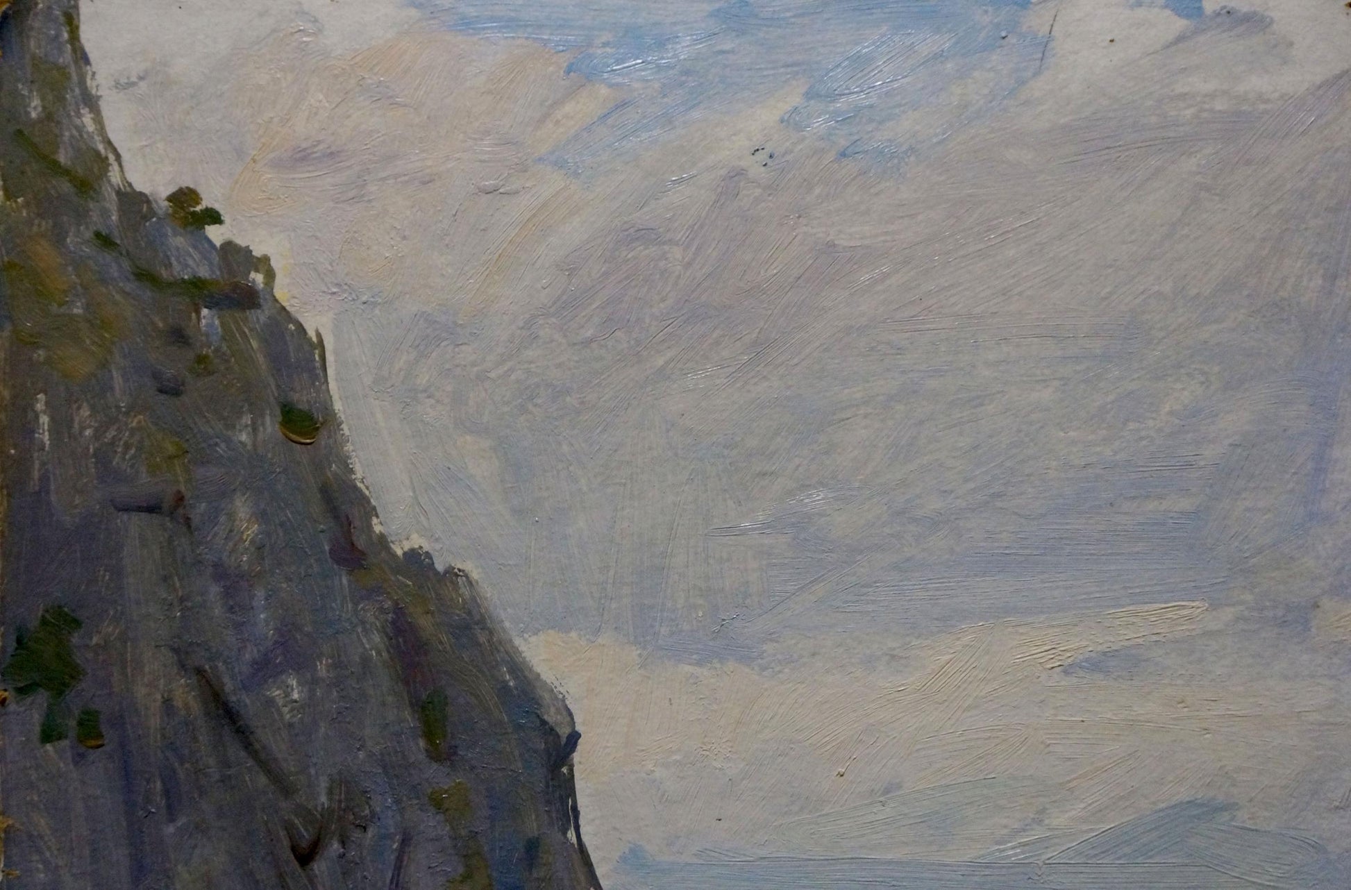 Oil painting Rocky coast by Bakaev Sergey Ivanovich, rugged cliff face