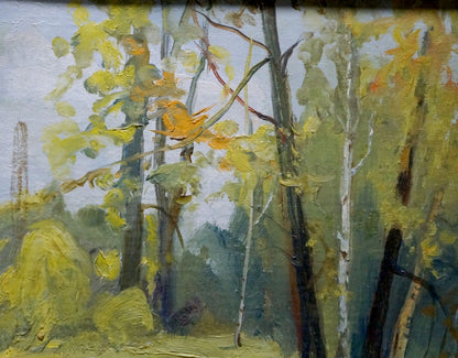 Oil painting of forest landscape by Konovalyuk Fedor Zotikovich