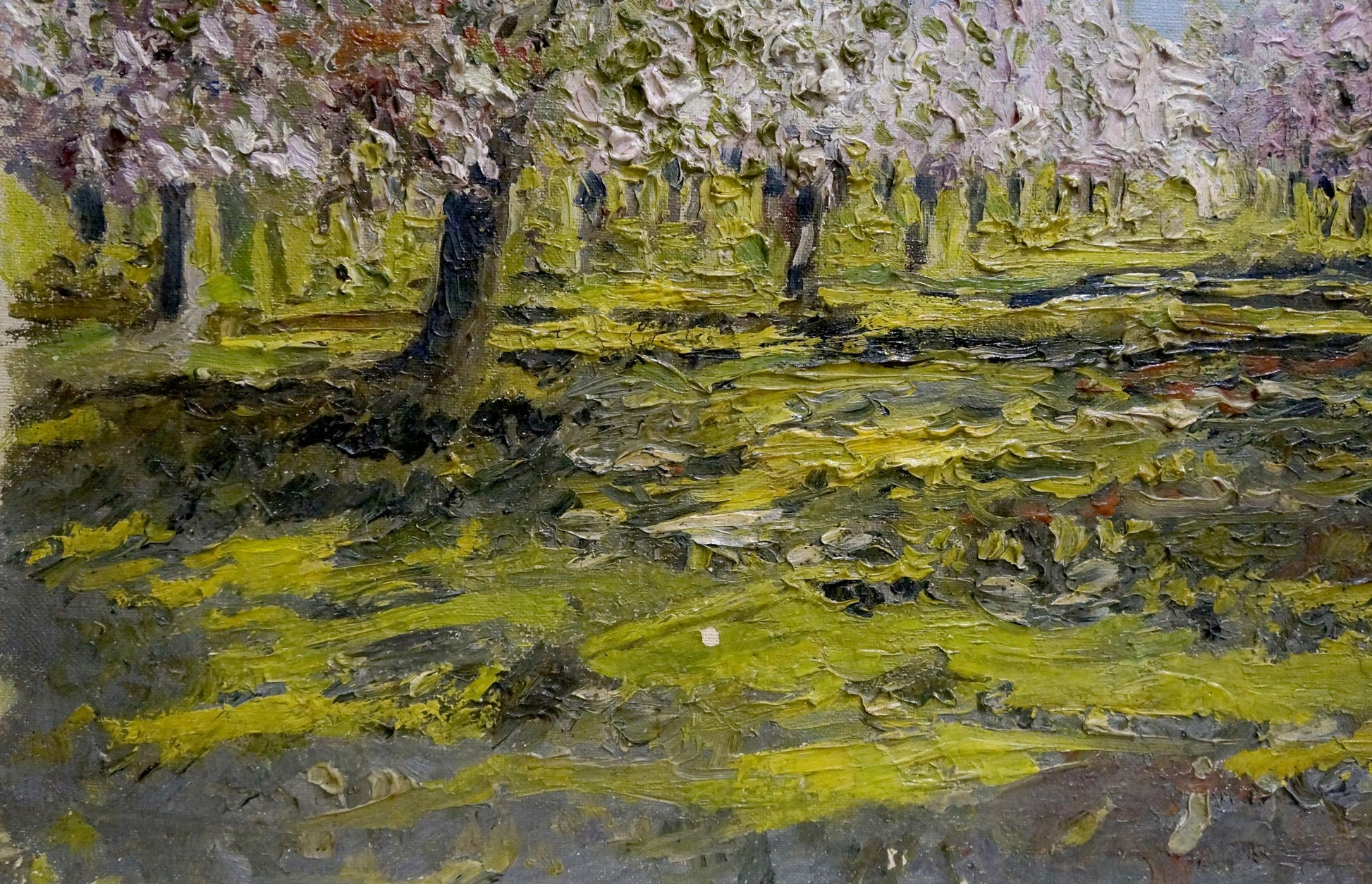 Oil painting of blooming trees by Nevkritiy Denis Nikiforovich