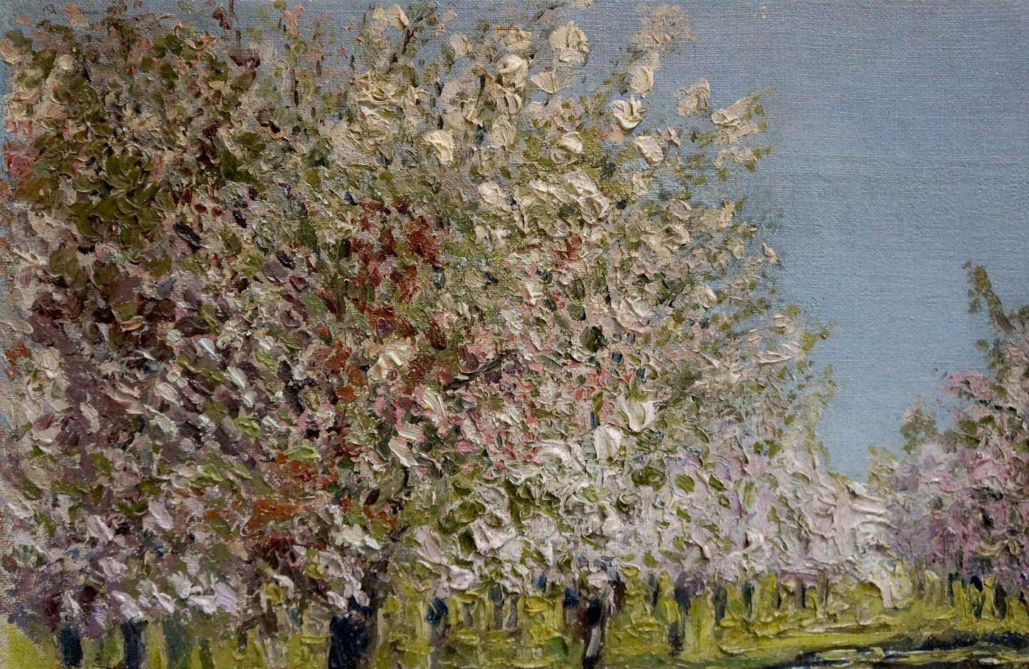 Lush impressionistic oil painting of blooming tree by Nevkritiy Denis Nikiforovich