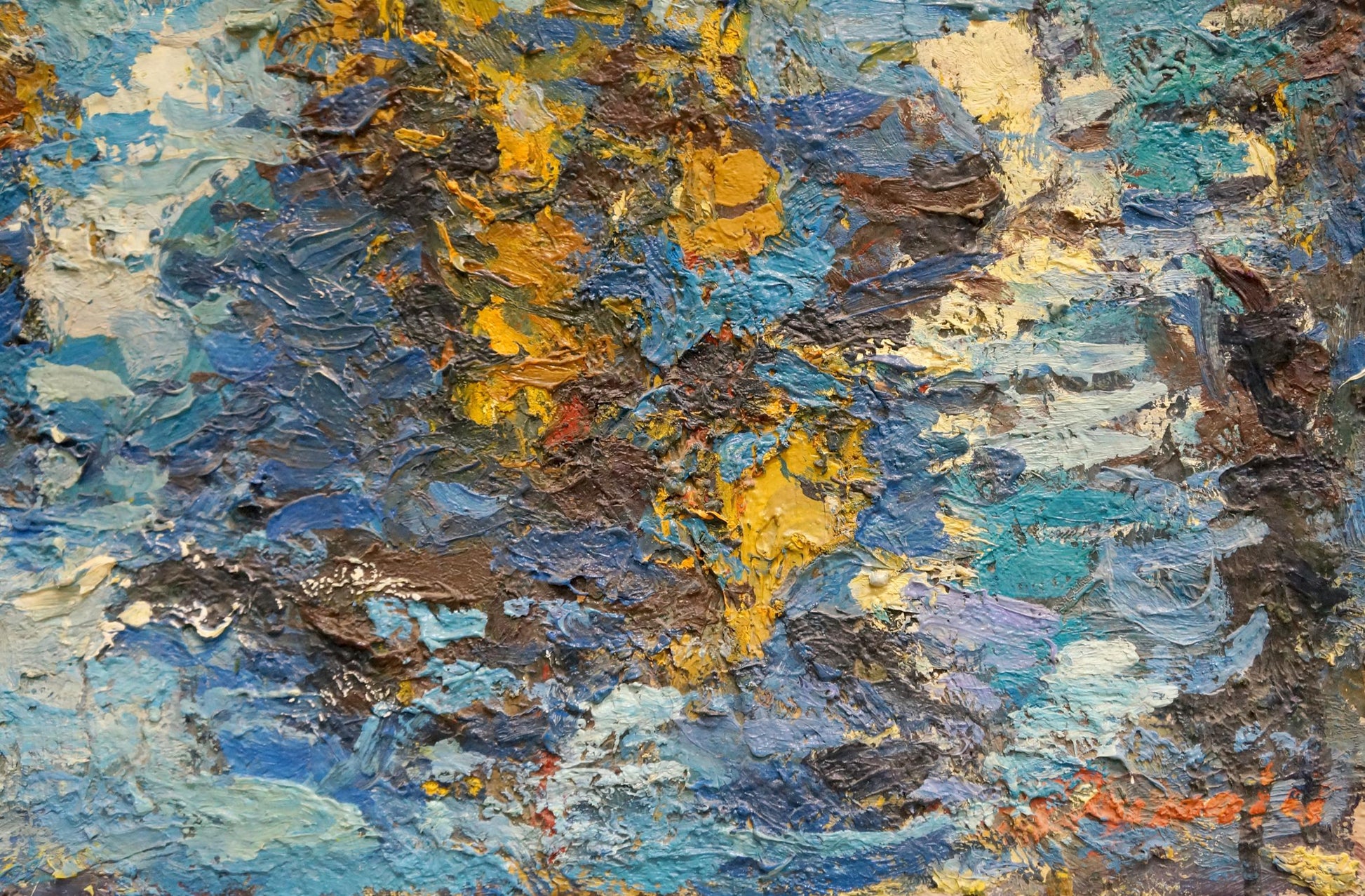 Textured impasto oil painting Off the Coast by Dupliy Sergey Alexandrovich