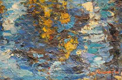 Textured impasto oil painting Off the Coast by Dupliy Sergey Alexandrovich