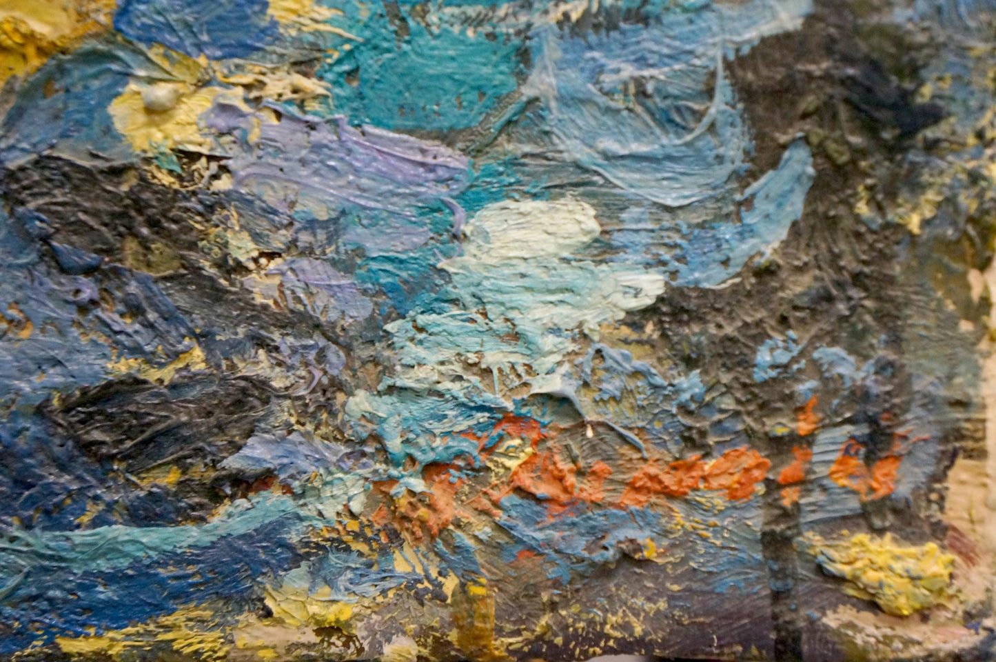 Oil painting Off the Coast by Dupliy Sergey Alexandrovich with impasto blues