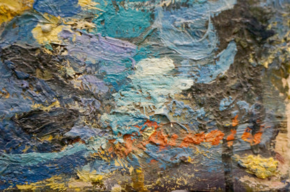 Oil painting Off the Coast by Dupliy Sergey Alexandrovich with impasto blues