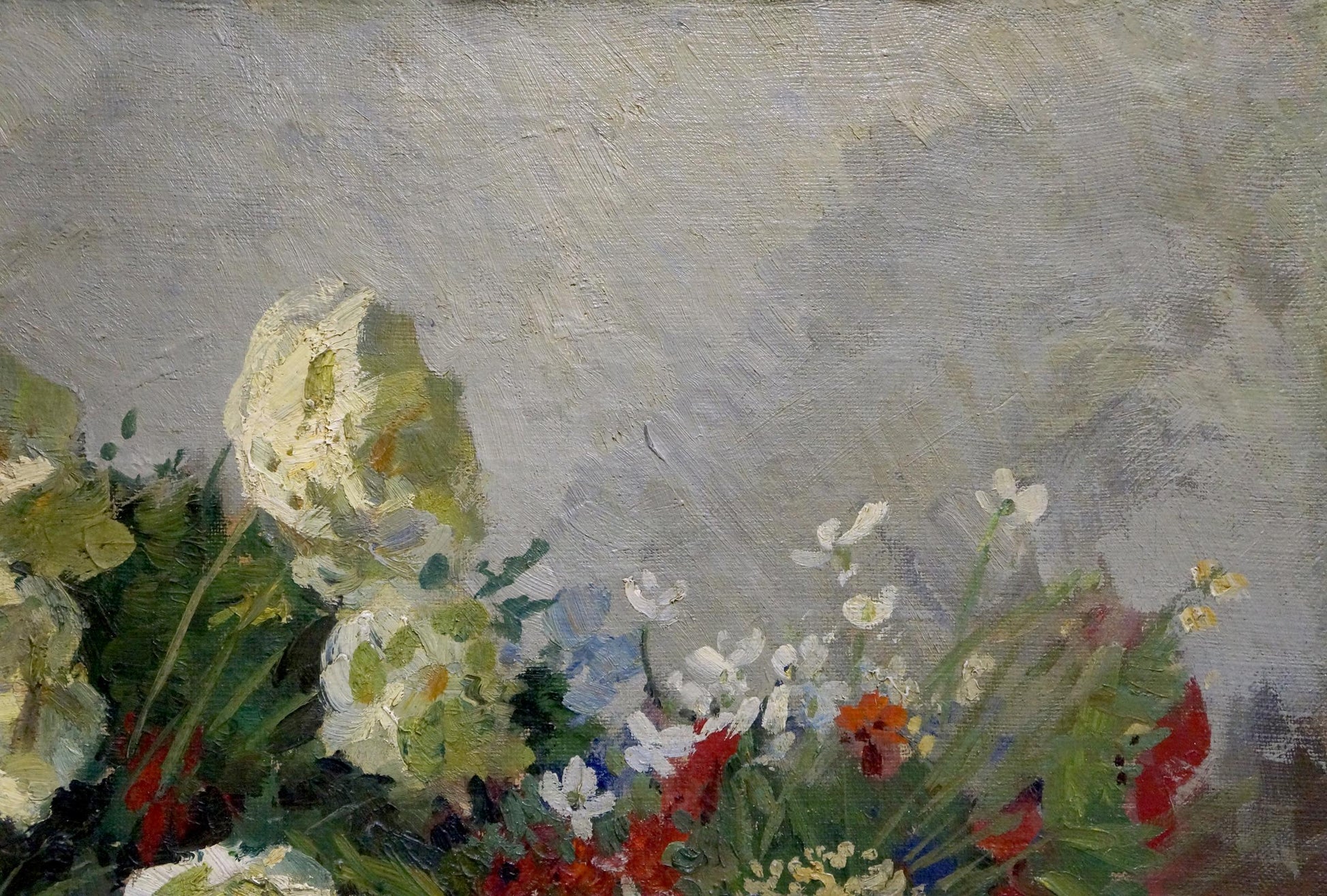 Oil painting of vibrant wildflowers by Khodchenko Lev Pavlovich