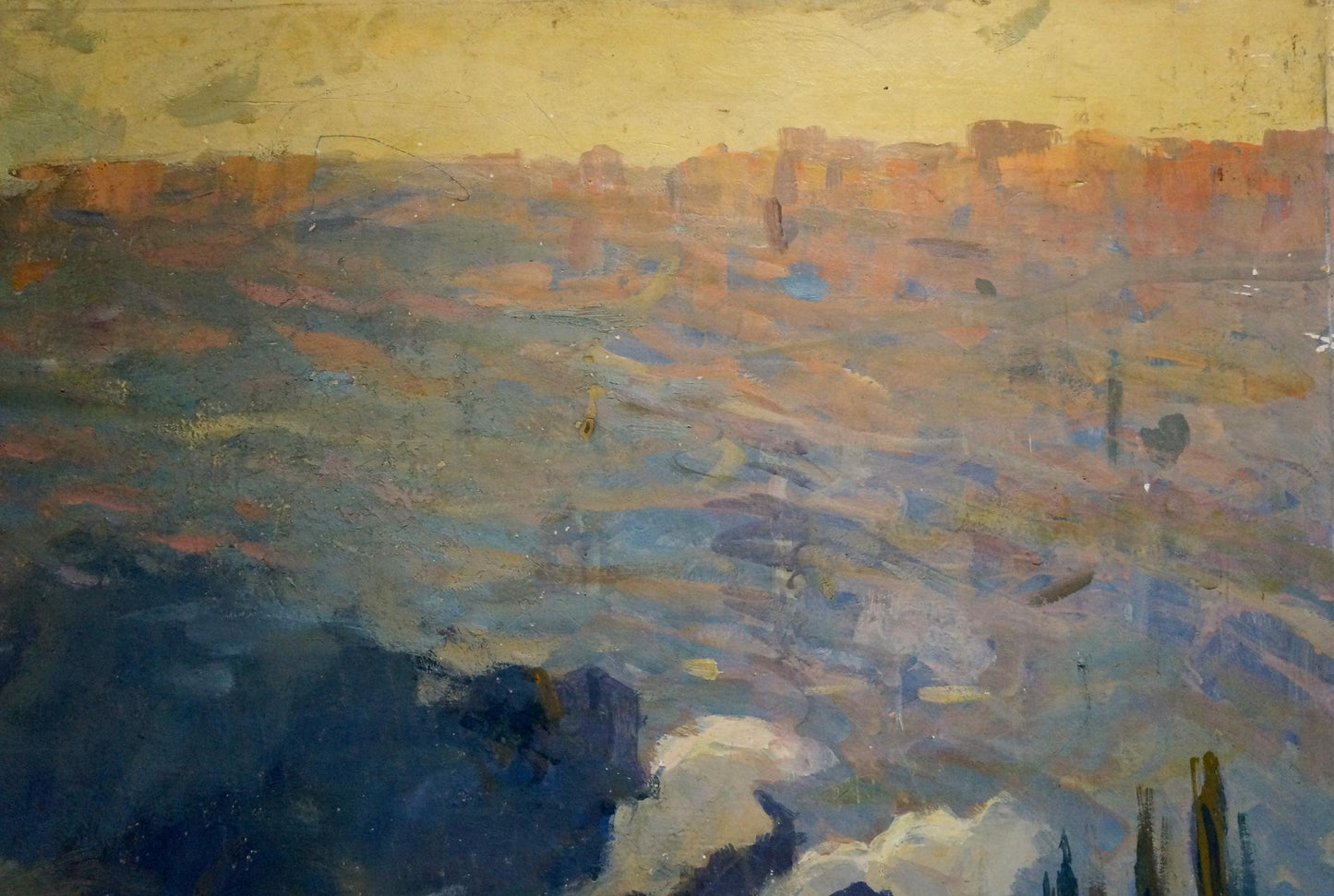 Oil painting South Bay by Afanasiev Mikhail Andreevich, abstract textured landscape