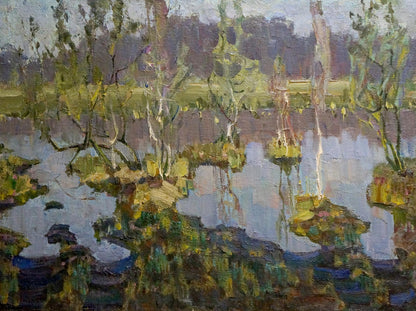 Impressionistic oil painting Awakening by Syrovatka Dmitry Matveevich