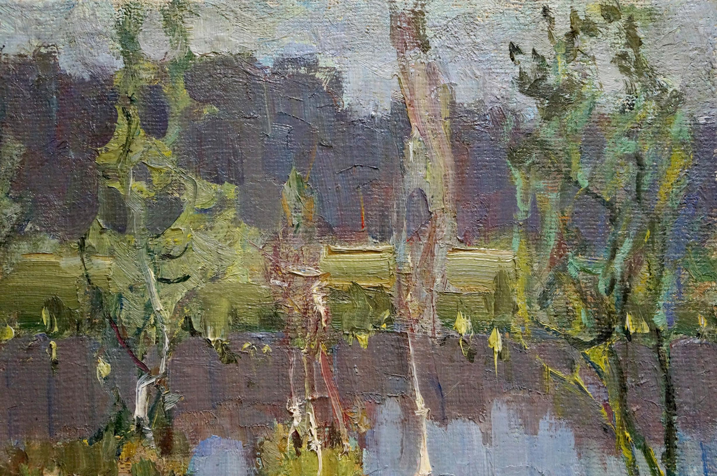 Oil painting Awakening by Syrovatka Dmitry Matveevich serene landscape