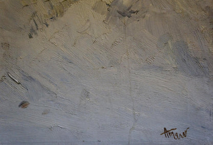 Oil painting Snowdrift by Tkachenko Andrey Zinovievich textured grays beiges