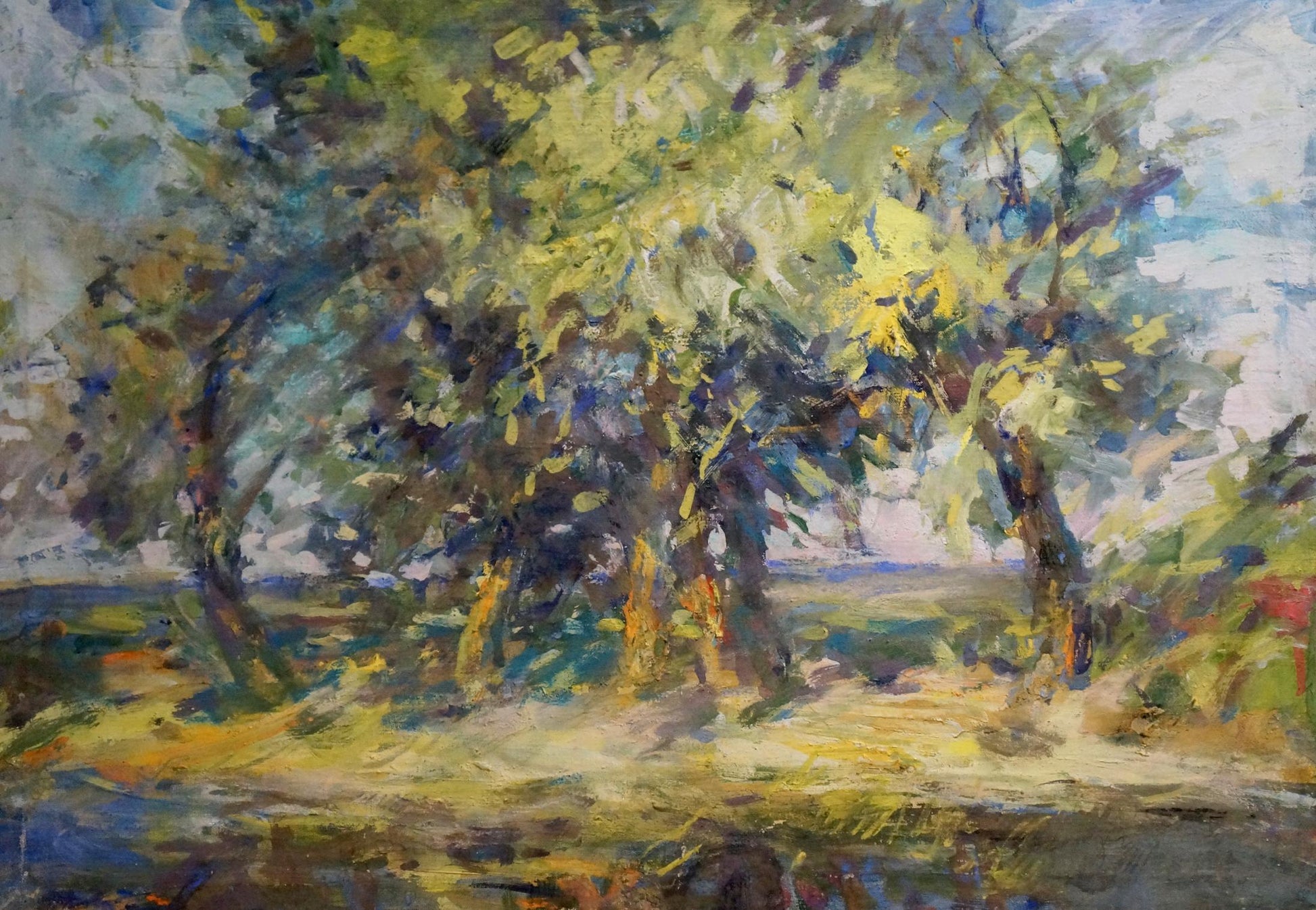 Vibrant impressionist oil painting of summer trees by Gubsky Igor Ivanovich