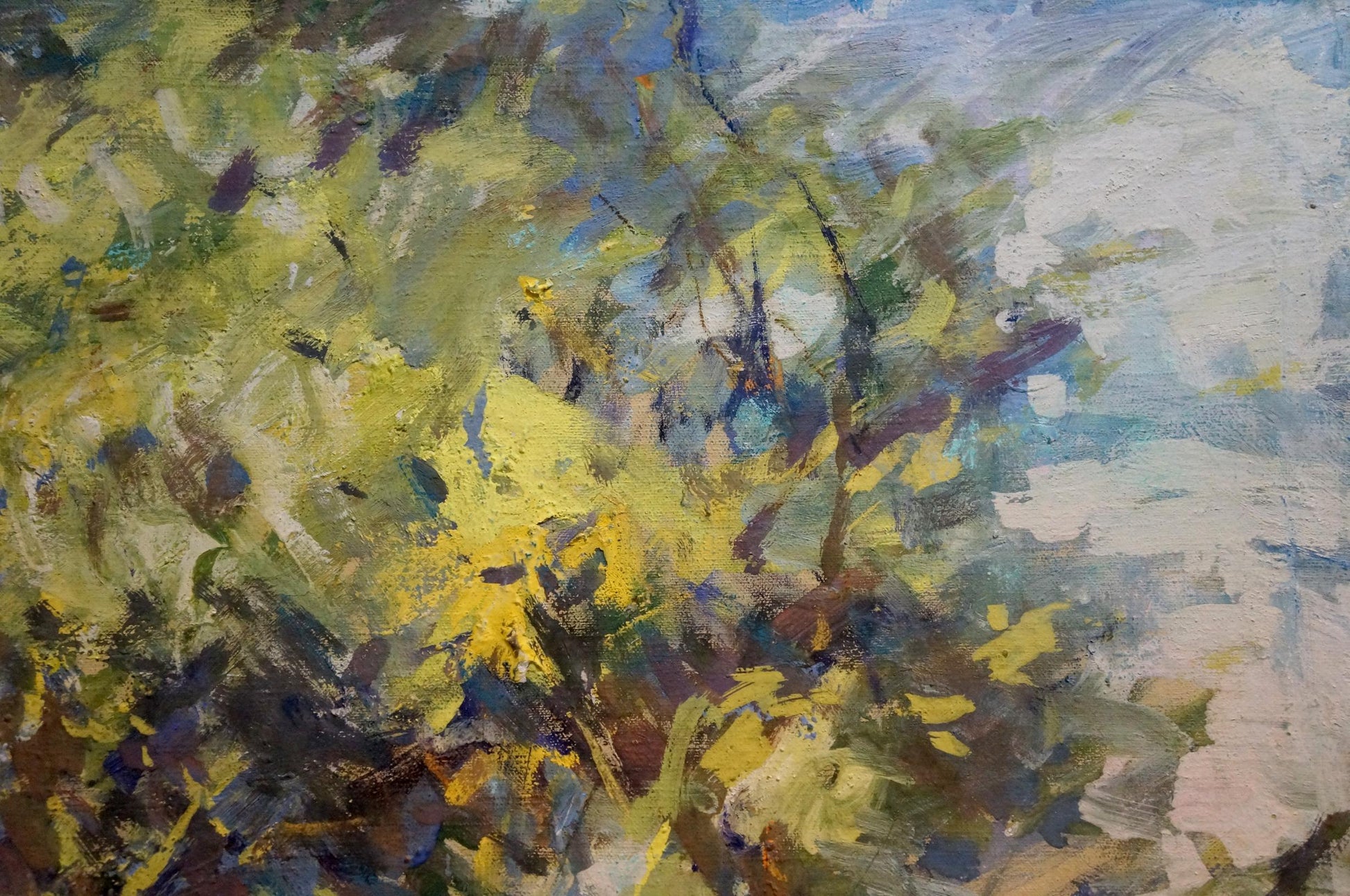 Vibrant impressionist oil painting of summer foliage by Gubsky Igor Ivanovich