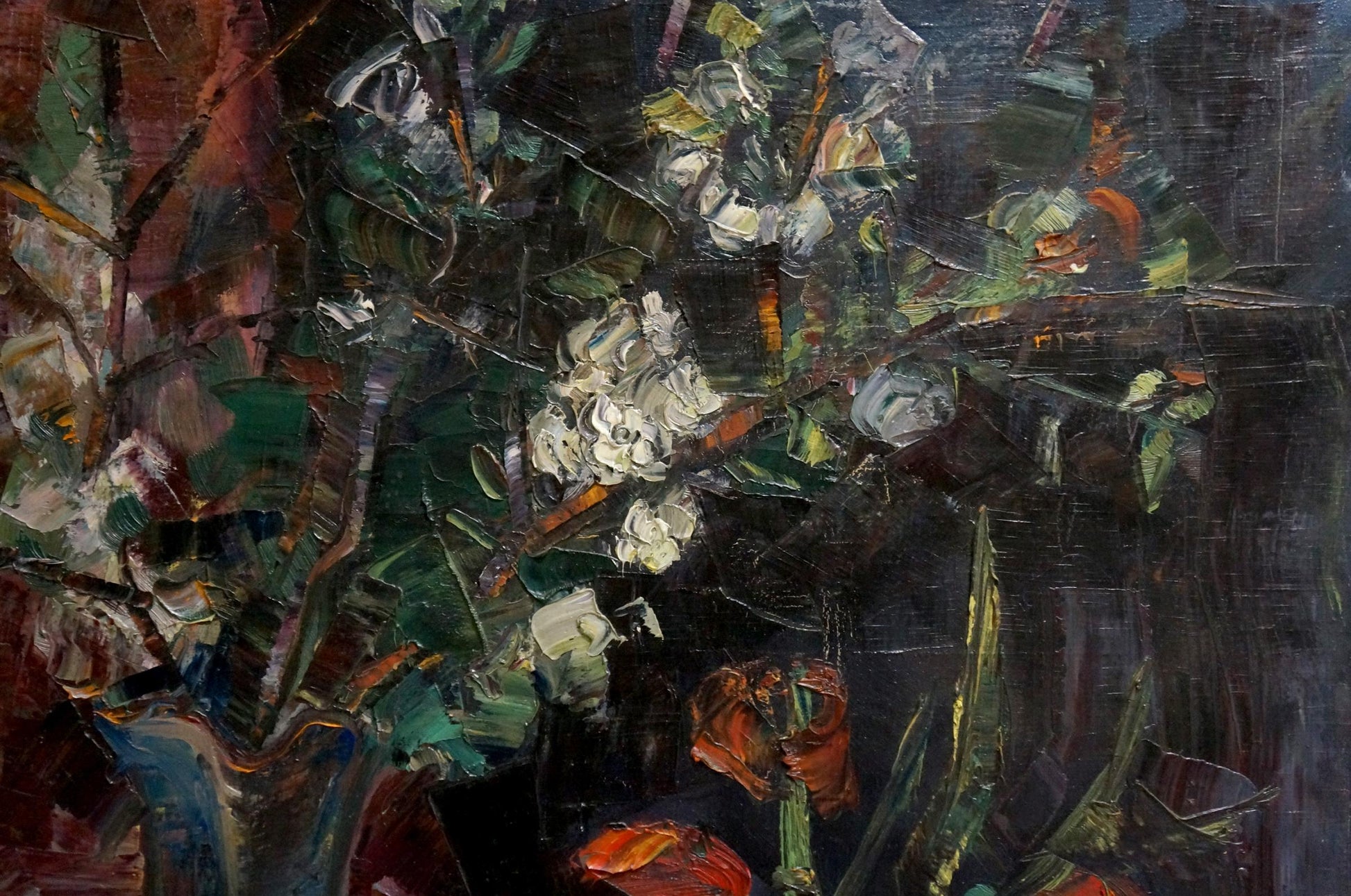 Oil painting still life by Saenko Ruslan Nikolaevich: white flowers