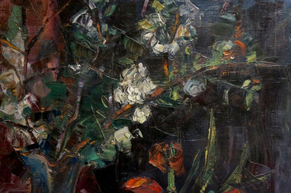 Oil painting still life by Saenko Ruslan Nikolaevich: white flowers