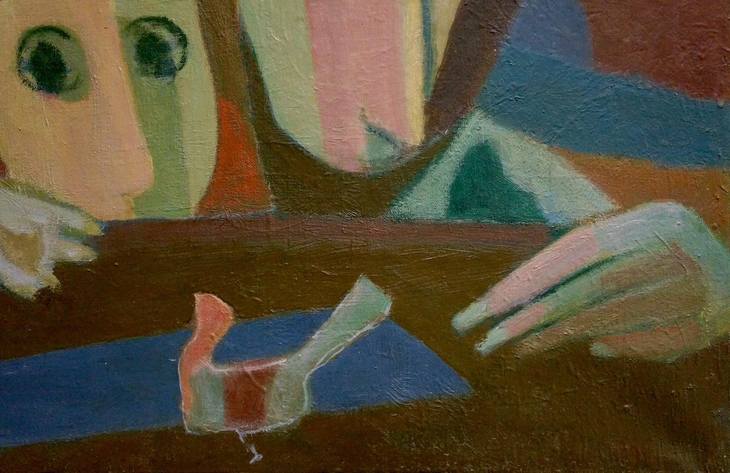 Abstract oil painting Behind the Wheel by Kachanov Konstantin Silovich