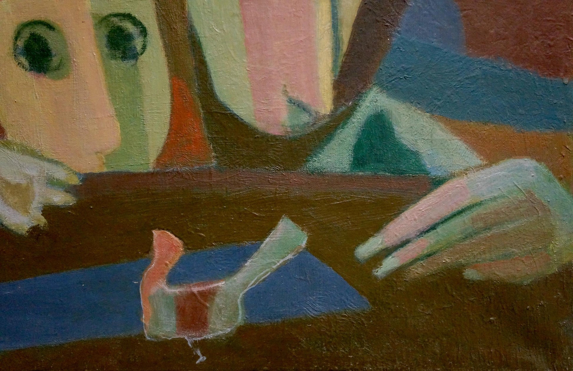 Abstract oil painting Behind the Wheel by Kachanov Konstantin Silovich